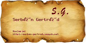 Serbán Gertrúd névjegykártya